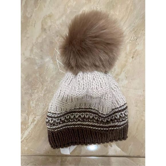 New Free  People Slope Stripe Pom Beanie - Picture 3 of 6